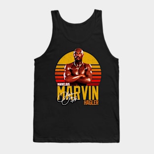 Marvelous Marvin Hagler Boxing Legend Signature Vintage Retro 80s 90s Bootleg Rap Style Tank Top